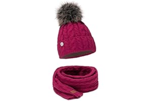 ELIMELI® Damen Winter Mütze warme Strickmütze Wintermütze mit Bommel Slouch Strick Beanie Damen für Winter Bommelmütze Hergestellt in EU Farbenauswahl 15568