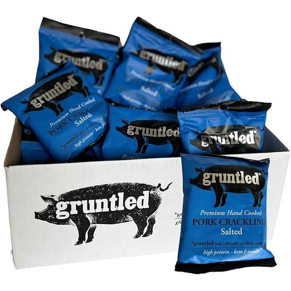 Pork Scratchings Gruntled Flavoured Pork Crackling - Habanero Chilli ...
