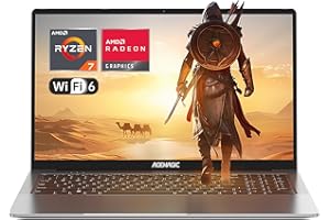 ACEMAGIC Gaming Notebook AMD Ryzen 7 5700U(Bbatti7-1265U), podświetlana klawiatura laptopa, pamięć RAM 16 GB NVME SSD 512 GB, 16,1" Full HD 1920 x 1080 kolor (szary)