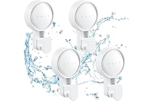 NEUTYPECHIC 4PCS Saugnapf Haken, Saughaken Maximale Belastung 5KG Saughaken Extra Stark, Kein Bohren Erforderlich Saugnapf, Wiederverwendbar Saugnäpfe, Geeignet für Bäder, Duschen, Küchen, Glasfenster