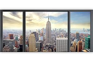 murando Fotomurales autoadhesivo Nueva York 539x250 cm Papel de esquina Papel Pintado Decoración de Pared Murales Pegatina decorativos adhesivos 3d moderna de Diseno Ciudad NYC Panorama c-A-0046-a-a