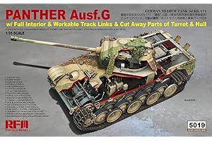 ライフィールドモデル YE FIELD MODEL RM5019 Reyfield Models RM-5019 WWII German Panther AUSF.G SD.Kfz.171 con equipaggiamento interno completo, multicolore