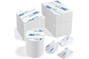 LLNRC 30 Pièces Adhésif Double Face Extra Fort Blanc – Tampons Rectangles, Carrés, Ronds – Scotch Double Face Puissant Mousse pour Fixation Maison, Bureau, Décoration, Mur