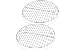 HaWare Abkühlgitter Rund 2er Set, 100% Edelstahl Kuchengitter Auskühlgitter zum Backen Kühlen Dämpfen, Idea für Topf/Ofen/Backform/Kuchenform, Ofen- und Spülmaschinenfest (27cm)