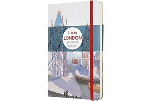 Moleskine I Am London edycja limitowana biały duży notatnik w linie twardy