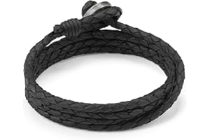 LOCAL LEAGUE Braccialetto Multi-strato in Cordino di Pelle da Uomo, Fidanzato SURF PATROL AUSTRALIA Regolabile Multilivello per Surfista Vacanze Feste Sagre Spiaggia REGALO 92 cm