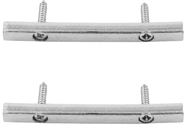 Musiclily Guitare Guide Cordes Forme Barre en Laiton pour Guitare électrique Floyd Rose Tremolo System, Chrome (2 pièces)