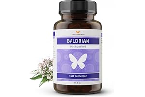 ‎FLÜGELSCHWINGER 120 Baldrian Tabletten EXTRA STARK für 4 Monate, hochdosiert, 50:1 Extrakt: Entspricht der Wirkung von 6000 mg Baldrianwurzel pro Tablette (120 Tabletten)