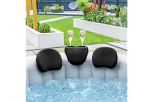 CosySpa Hot Tub Comfort Sets – Drinks Holder & 2 Head Rest Pillows | Weatherproof PU Foam Hot Tub Spa Accessory Kit | Inflatable & Solid Hot Tub Accessories (For Inflatable Hot Tubs)…