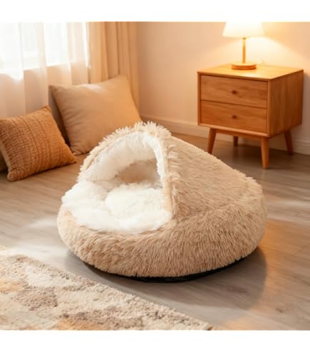Lit Cocon Pour Chien Pilcozy - Doudou Doux, Bord Surélevé - Base Antidérapante - Lavable En Machine - 4