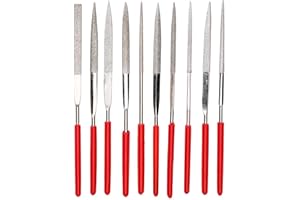 MOLIMOLI Set 10 Lime Diamantate Mini 2x100 mm Multifunzionali ad Ago di Precisione Rivestite in Titanio, per Pietra Ollare, Legno, Metallo - Accessori per Modellismo e Stampanti 3D