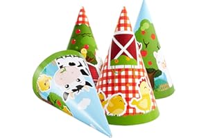 WERNNSAI Party Hats - 12 PCS Birthday Party Supplies Cone Hats for Birthday Headwear