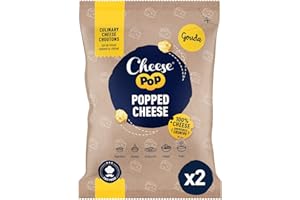 Cheesepop Zaskakująco chrupiące & Przewiewny, Przepyszny kremowy & Wszechstronny Twardy | Bogate w Białko | 100% Gouda Ser Popped Przekąska, 2x500g