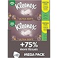 Kleenex Ultra Soft Tissues Mega Pack - 1,344 Sheets (12 Boxes x 112 Sheets) -– Beautifully Soft And Silky Tissues