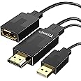 Adaptateur HDMI vers Displayport, Convertisseur HDMI Mâle à DP Femelle 4K@60Hz, Actif Connecteur HDMI to Display Port Cable A