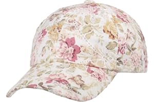 Lipodo Lace Flowers Girls Cap Mädchen (Kopfhöhe ca. 6 cm) - Kindermütze mit Baumwolle - Klettverschluss - Sommermütze mit Baumwollfutter - Schirmmütze Frühjahr/Sommer