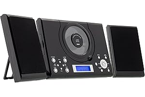 ROXX MC 201 Stereoanlage - Kompaktanlage mit CD, Multifunktionales All-in-one-Gerät, UKW-Radiotuner, CD-Player, AUX-Eingang, Fernbedienung, Wandmontage möglich