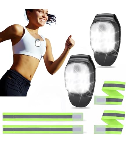 Luci da corsa con clip, 5 modalità di illuminazione, lampada LED con clip ricaricabile tramite USB, portatile per corridori, jogging, campeggio | Leroy Merlin