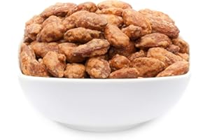 CRACKERSCOMPANY 1 x 5kg Gebrannte Kirmes Mandeln Gebrannte Premium Mandeln knackig geröstet mit goldbraunem Karamell überzogen vegetarisch glutenfrei laktosefrei