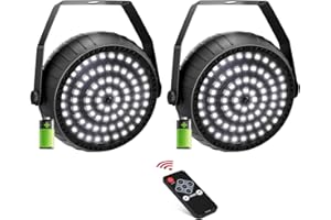 Telbum Stroboskop Halloween Weiß Stroboskoplichter mit Fernbedienung Superhell 78 LEDs Strobe Lights Sound Aktiviert am besten (Aufladen)