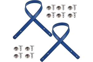 EXCEART 2 Juegos de Asas para Bolsos de Cuero de PU Bolsos de Correa para El Hombro con Remaches Bolsos de Repuesto Asas para Bolsos Suministros para Hacer Bolsos (Azul)