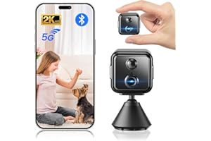 WeChip Mini Camera, 2K HD Wireless Indoor Security Camera, APP Control Nanny Cam with Night Vision, 2 Way Audio, Motion Detection, 21 Days Battery Life, SD/Cloud Storage Space
