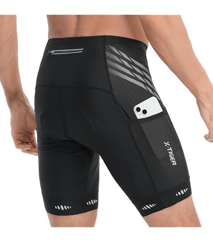 Pantaloncini Ciclismo Uomo 4D Gel Imbottiti &ndash; Giallo/Neri, Elasticizzati E Traspiranti