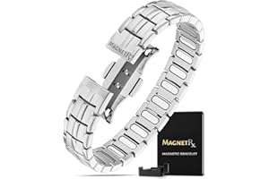 MagnetRX® EllipseMAX - Pulseras magnéticas para hombre, 5 veces de fuerza, 5.000 imanes Gauss, diseñadas en Estados Unidos y pendiente de patente, pulsera magnética de titanio
