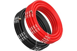 GothicBride Silikonkabel 8 awg, 2,5 m svart och röd batterikabel 8,29 mm²