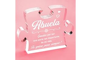 GIFTASY Regalo Abuela, Regalo Abuela Navidad - Rompecabezas de Acrílico, Regalos para Abuelas, Regalo Abuela Cumpleaños, Dia del Madre(12.5 x 9.4 x 1.5 cm)