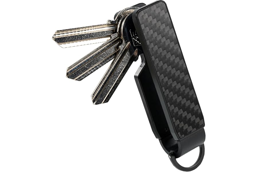 CAXGEK Key Organiser Keychain, Aluminium Key Organizer Holder, Compact Design with Easy Access.
