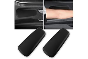 KANDUJIMU 2PCS Elbow Pad Arm Rest for Car,Soft Leather Arm Rest Pillow with One-Piece Molding for Comfortable Support,Universal Car Accessories Car Knee Cushion Car Door Armrest Pads (Black)