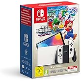 Nintendo Console Switch OLED (bianco) con gioco Super Mario Bros. Wonder preinstallato e abbonamento 12 mesi Switch Online