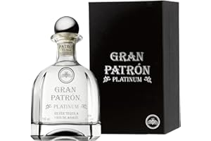 Gran PATRÓN Platinum Ultra-Premium Tequila, 40% ABV, 70cl / 700ml, Made from the Finest 100% Weber Blue Agave, Handcrafted in Small Batches in Mexico