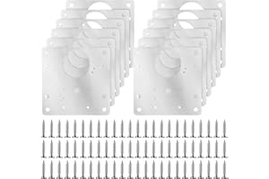 SAVITA 12szt Zawiasy do Szafek Plyta, Zawiasy do Szafek Kuchennych ze Stali Nierdzewnej Zestaw Naprawczy plyt z Otworami i 72 Srubami do Szafek Kuchennych Meble do Szafek Windows