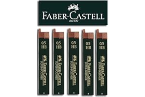 Faber-Castell SUPER-POLYMER Lot de 5 mines fines 0,5 HB)