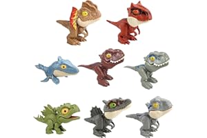 GOOWAFUR 8 Pezzi Giocattoli di Dinosauro Che Si Mordono Le Dita Dinosauro da Dito Action Figure Anime Giocattoli Burattino da Dito di Dinosauro per Bambini Ragazze Ragazzi