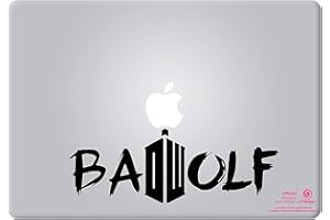 Artstickers. Adesivo per Portatile da 15" e 17" Pollici Design Bad Wolf Doctor Who. Adesivo per MacBook PRO Air Mac Laptop Colore: Nero. Regalo Spilart, Marchio registrato