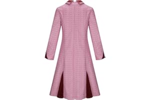 LIKUNGOU Disfraz Umbridge para Mujer Vestido de Tweed Cuadros Rosa con Insignia de Gato Elegante Vestido Dulce Fiesta Cosplay Outfit