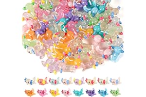 XIHIRCD 32 Pièces Mini Axolotls en Résine, Brillent dans Le Noir Petites Figurines d'animaux Breloques Axolotl pour Bricolage Jardin Paysage Maison de Poupée Plantes en Pot Décorations (16 Couleurs)