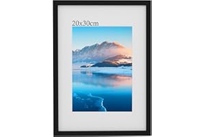 DTXDTech Marco de madera negra de 20 x 30 cm, marco de fotos de 20 x 30 cm, marco de fotos de 20 x 30 cm, marco de póster montado en la pared de 20 x 30 cm, marco de fotos para impresión de 15 x 20,3,