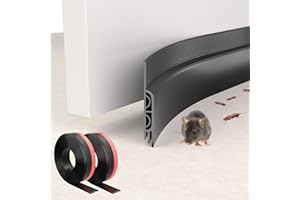 Conwang 39 inch Black Draft Excluder for Doors Self Adhesive,Draught Excluder for Bottom of Door,Door Draft Excluder Sealing Strip for Front Door,Under Door Draft Stopper Seal