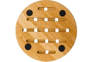 Nicear 15x15 cm bambu grytmatta Värmebeständig halkunderlägg för kokkärl Skålar och tallrikar
