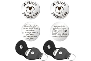 Prrivnix Gifts For Him Birthday Gifts For Her Double Sided Pocket Hug Token with Leather Keepsake Chirstmas Gifts For Dad Gifts For Men Valentines Gifts for Boyfriends