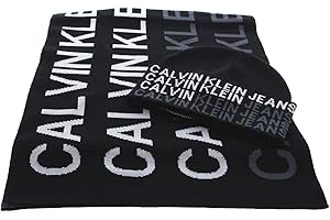 Calvin Klein CKJ Giftpack Soft AOP Beanie + Scarf Black