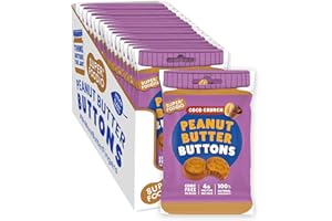 SUPERFOODIO Peanut Butter Buttons | Chocolate Coco Crunch Flavour | Vegan & Low Carb | All-Natural | Protein | No Refined Sugar (20g x15 Packs)