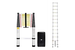 Todeco - Echelle Telescopique, Échelle Pliable - Charge maximale: 150 kg - Standards/Certifications: EN131-3,8 mètre(s), Sac de Transport Offert, en 131