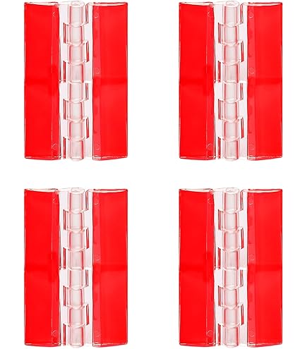 12 stuks kunststof scharnieren acryl scharnieren helder kleine scharnieren zelfklevende piano scharnier voor kast aquarium deksel meubels displaystandaard (45x35mm