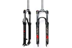 BUCKLOS 26/27.5/29 MTB Suspension Fork Travel 100mm, 28.6mm Straight Tube QR 9mm Crown Lockout Aluminum Alloy XC Mountain Bike Front Forks