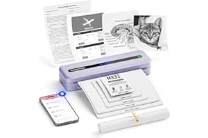 ‎ITARI Itari Bluetooth Mobiler Drucker, Thermodrucker A4 Kleiner Drucker- Neues Upgrade 300DPI Drucker Klein für Handy, Tragbarer Drucker für Unterwegs Unterstützt Mehreren Größen Thermopapier